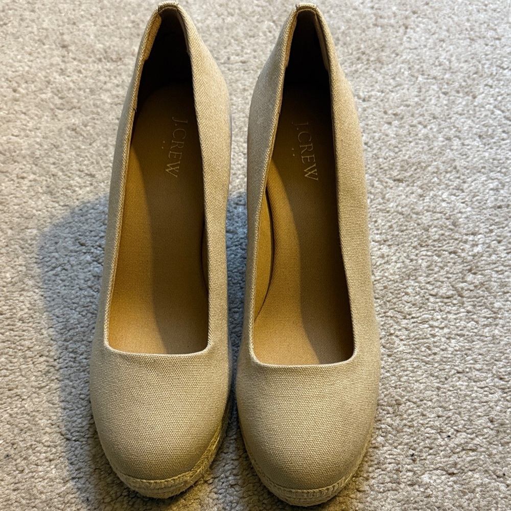 J. Crew Women's Natural Linen Color Espadrilles